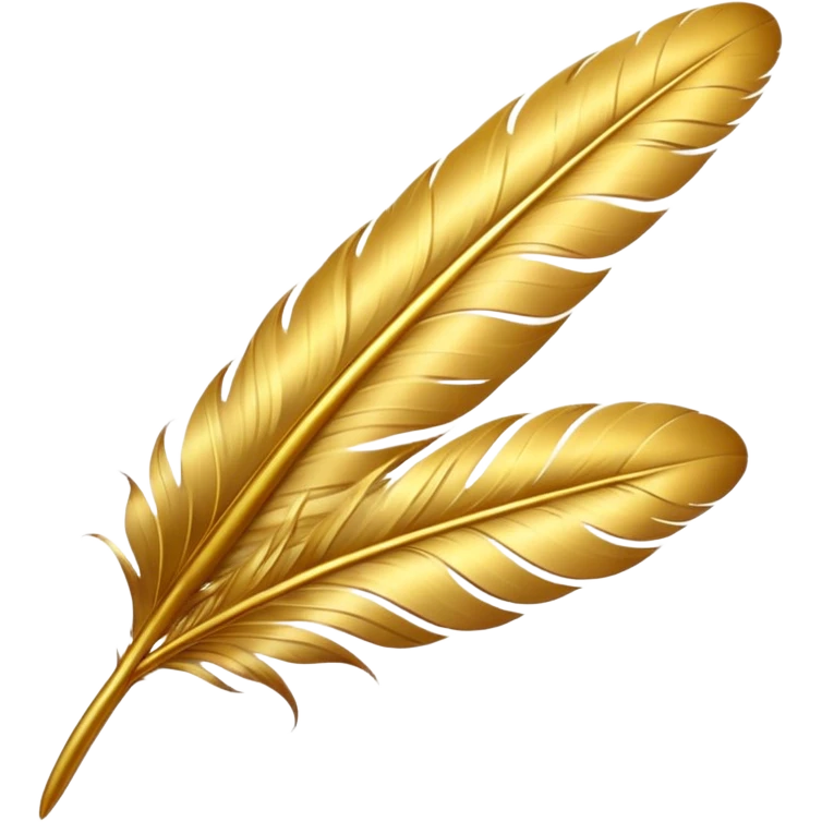 Create a golden feather emoji