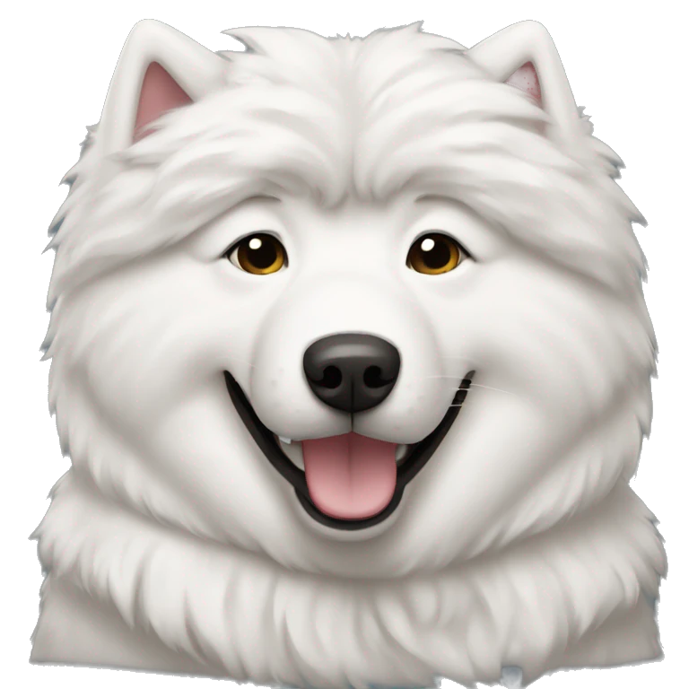 Samoyed wearing a hoddie emoji