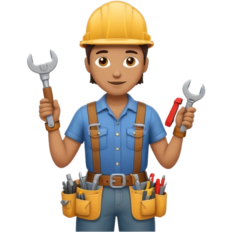 Repairs and Maintenance, tools belt, full body emoji