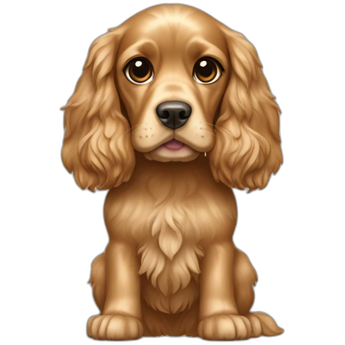 Dog-golden-english-cocker-spaniel-full-body emoji