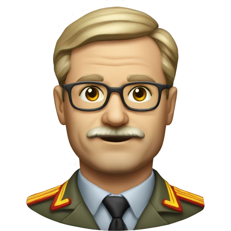 soviet engineer diplomat full scale photoealistic serious emoji
