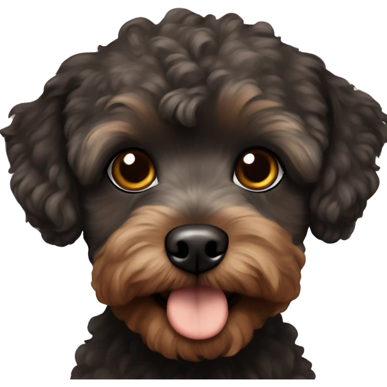 Black with brown maltipoo emoji