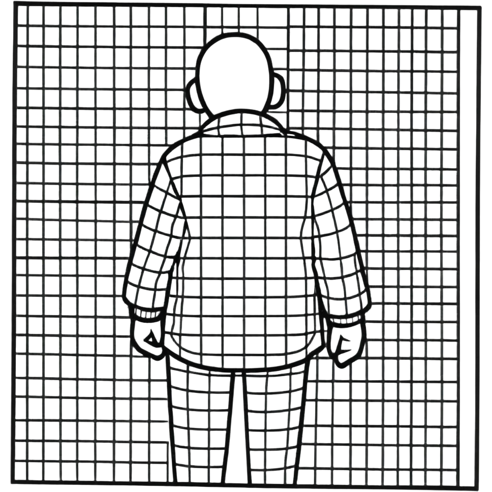 Patch test for skin allergies on a person's back with multiple square patches in a grid pattern emoji