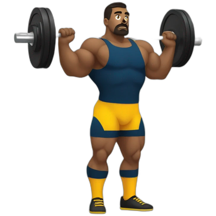 Powerlifter deadlifting emoji