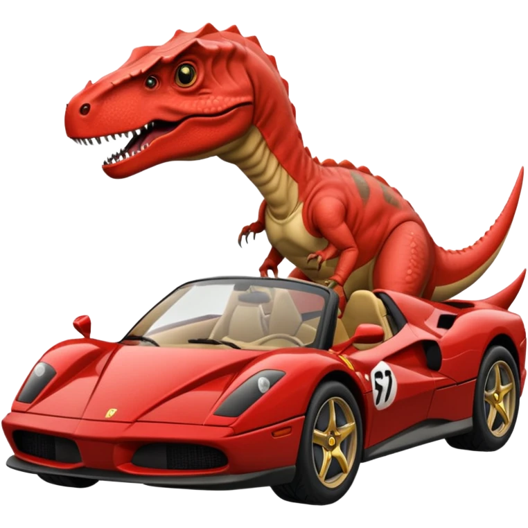 Ferrari ile gezen star wars dinozor u emoji
