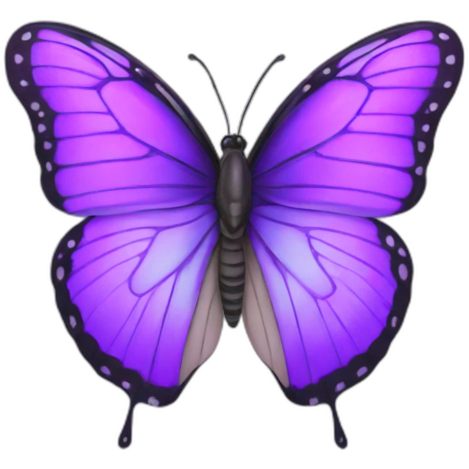 purple monarch shiny butterfly emoji
