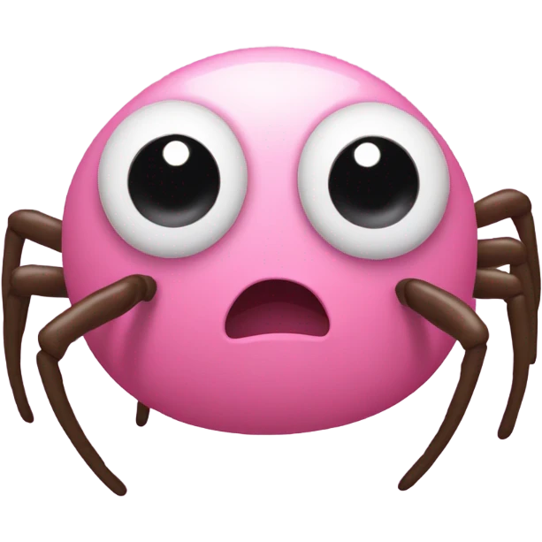 a pink spider poop emoji emoji