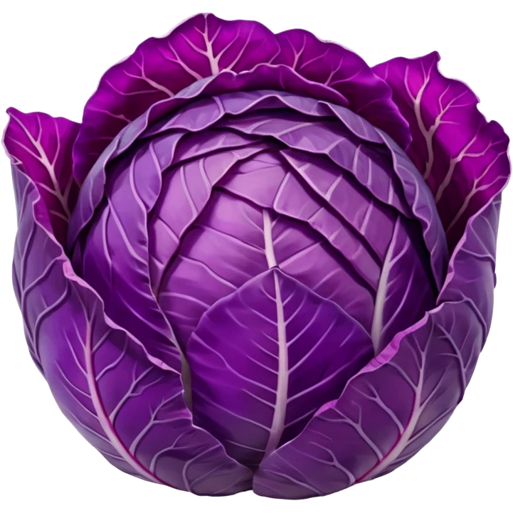 Red cabbage sliced without bowl with big cabbage head in the background emoji