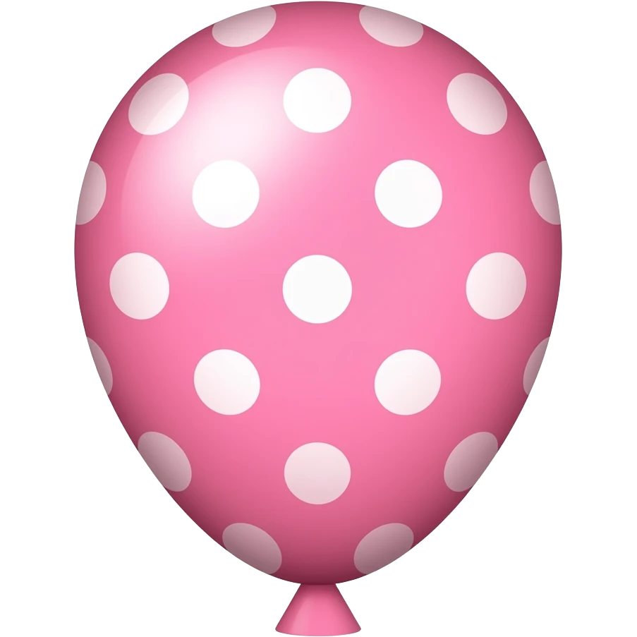 pink polka dot balloon emoji