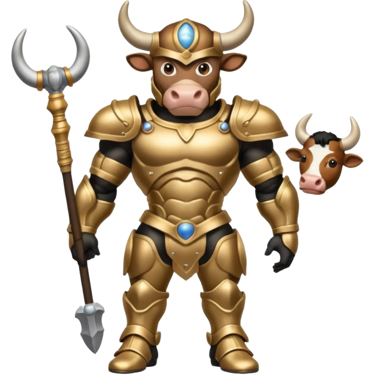 Saturno con cabeza de vaca y pies humano  emoji