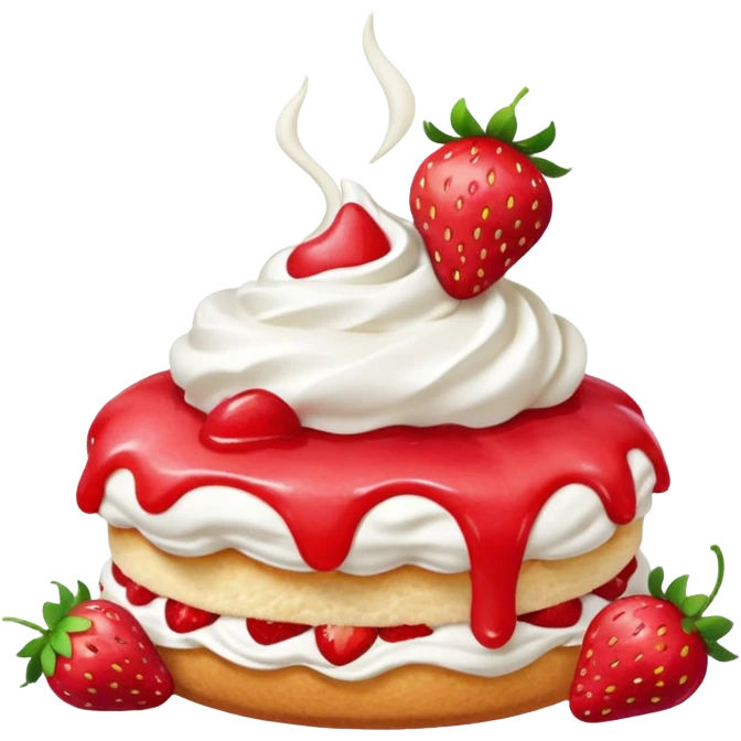 Strawberry shortcake kiss emoji