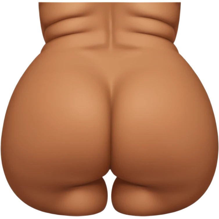 woman facing away from camera, big-round buttcheeks, butt-completely out and showing, plump juicy buttcheeks, woman without clothes emoji
