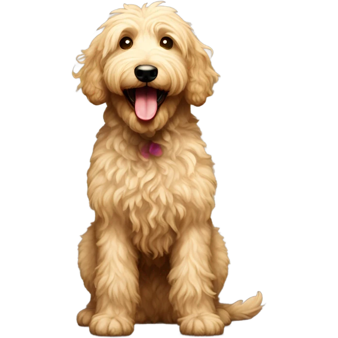 Goldendoodle barking emoji