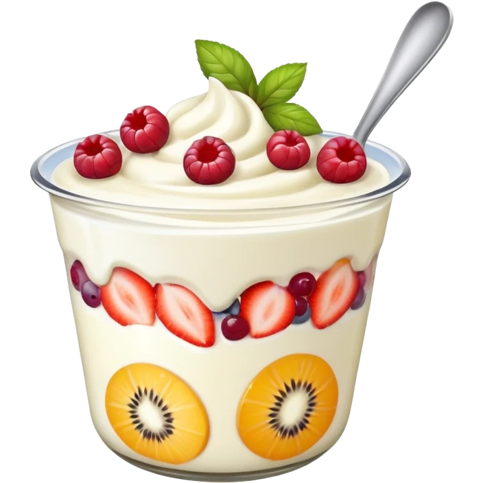 yogurt with fruit topping emoji