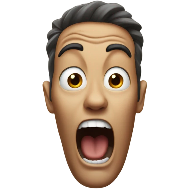 screaming face of surprise emoji