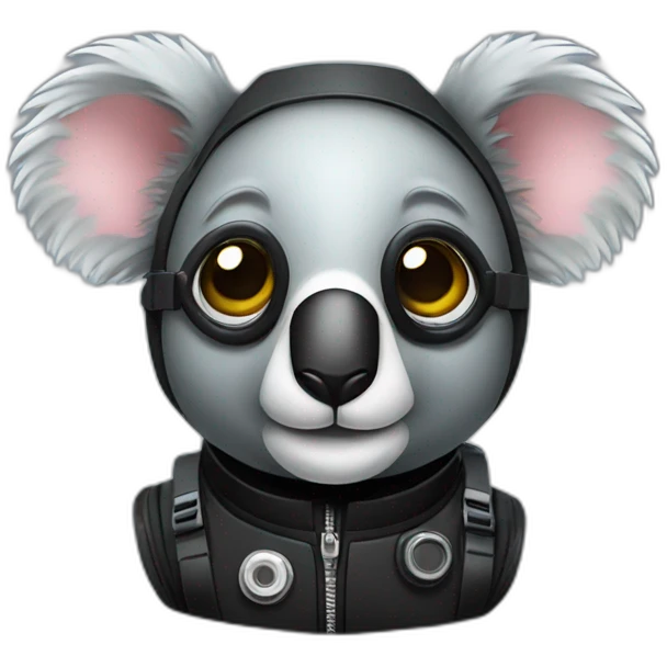 koala in black diving suit emoji
