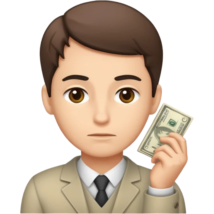 ambitious thinking about moneyemoji emoji