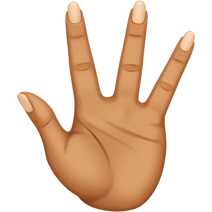 a closed hand with the index and middle finger pointing emoji