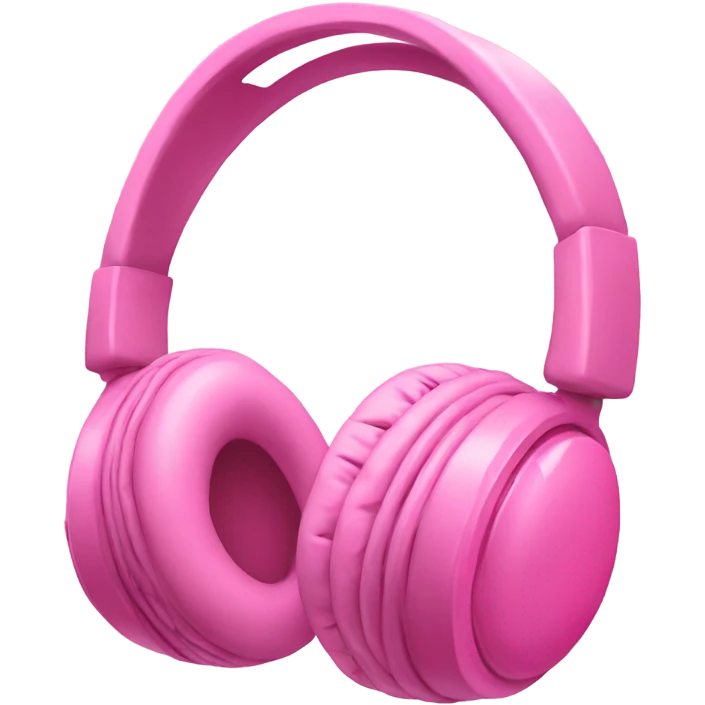 Cute pink headphones emoji
