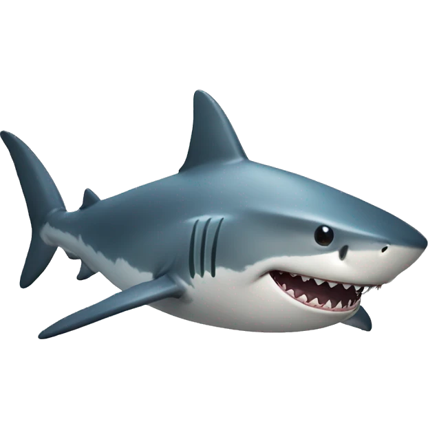 A shark smiling  emoji