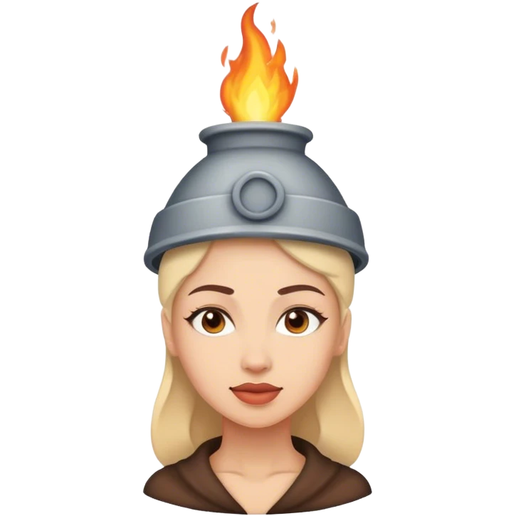 Woman with chimney on her head  emoji