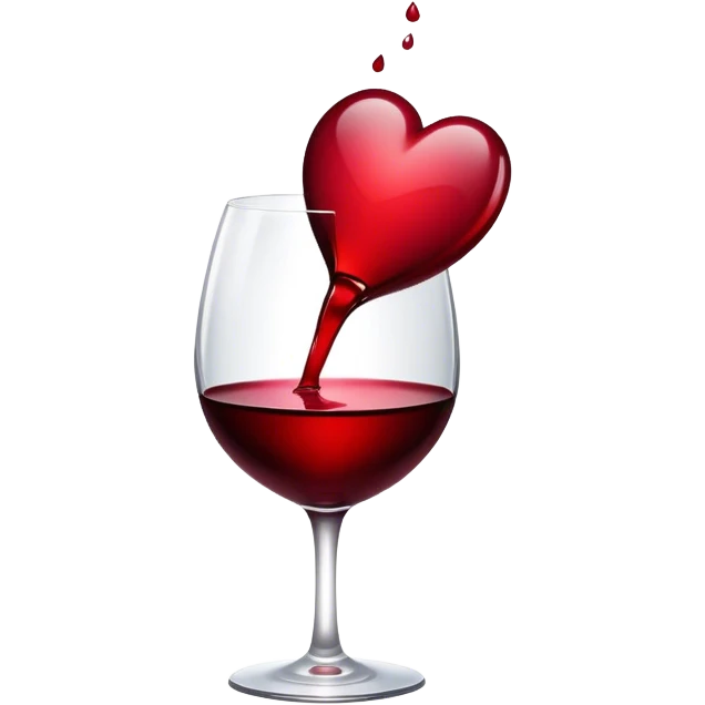Wine red heart  emoji