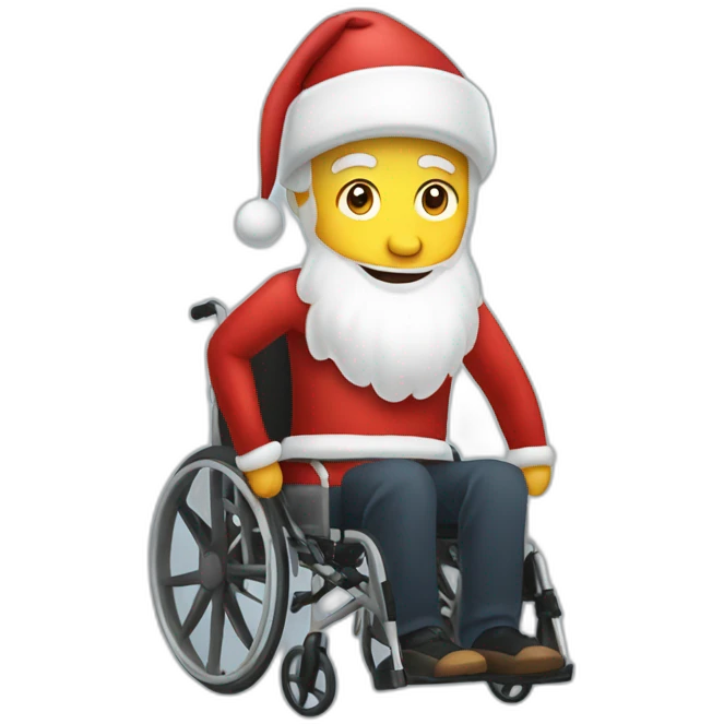 disabled person in Santa Claus hat emoji