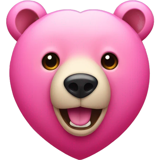 Bear with a pink heart  emoji
