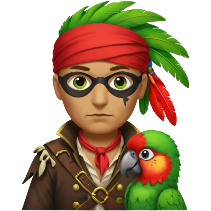 pirate and parrot emoji