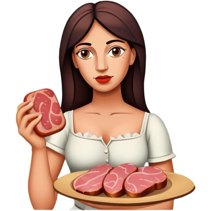 picasso art woman with SPAM MEAT Landscape  emoji