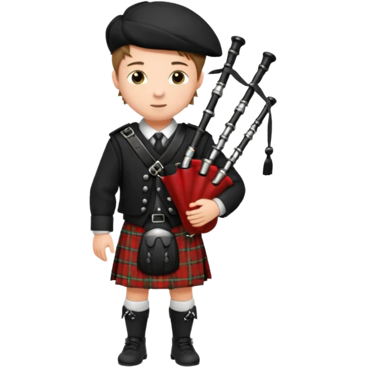 Scotch boy playing bag pipe emoji
