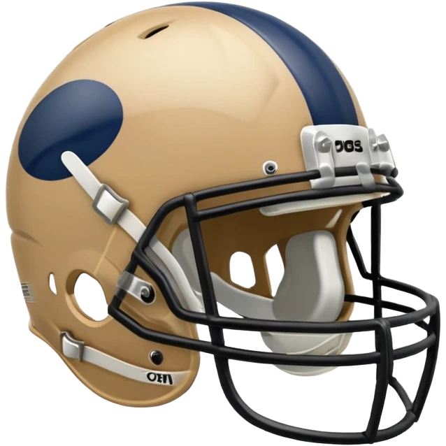 College football player helmet in light tan color  emoji