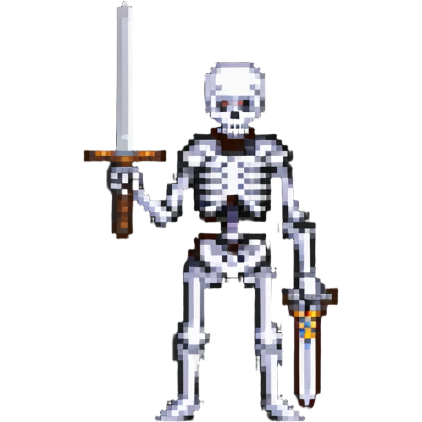 skeleton with a sword emoji