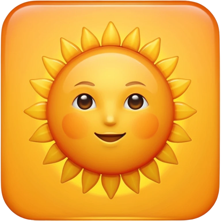 Orange heart sun emoji