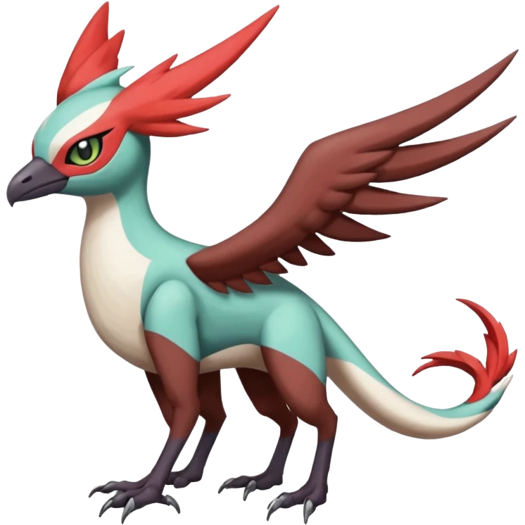 Trico-Meloetta-Latias-Nargacuga-Noivern-hybrid-fusion-creature, full body emoji