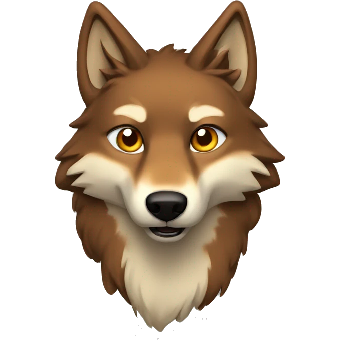A brown fured wolf badges for YouTube emoji
