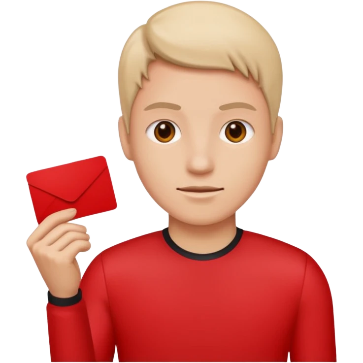 Ref with red card emoji