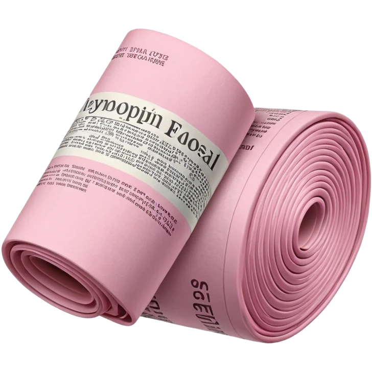 Pink rolled newspaper  emoji