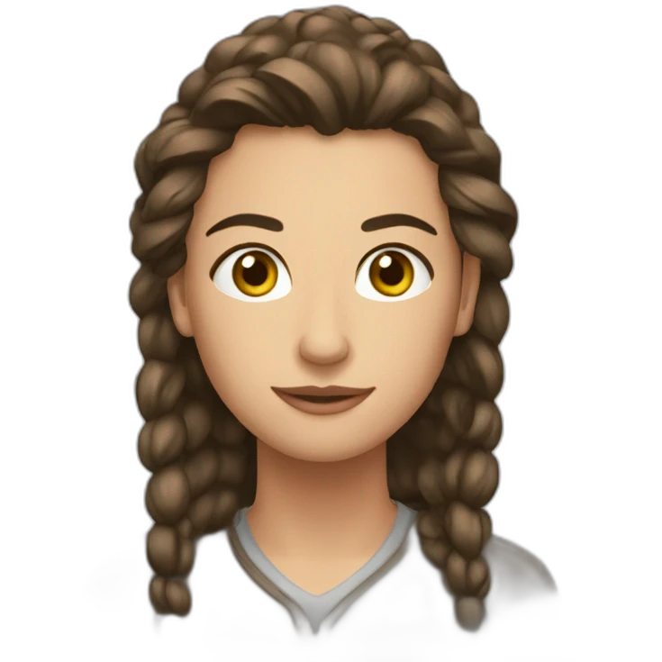 Lockige brünette emoji