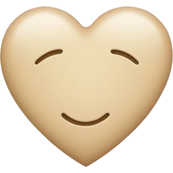 Beige heart  emoji