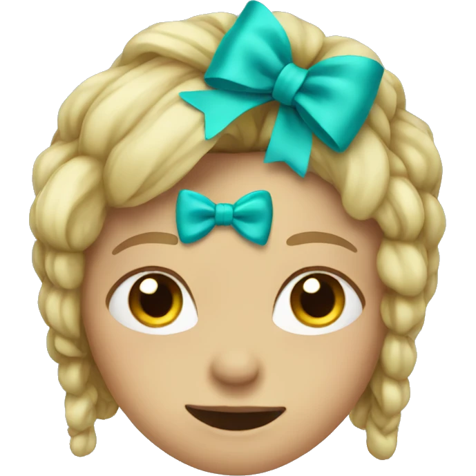 Turquoise bow emoji