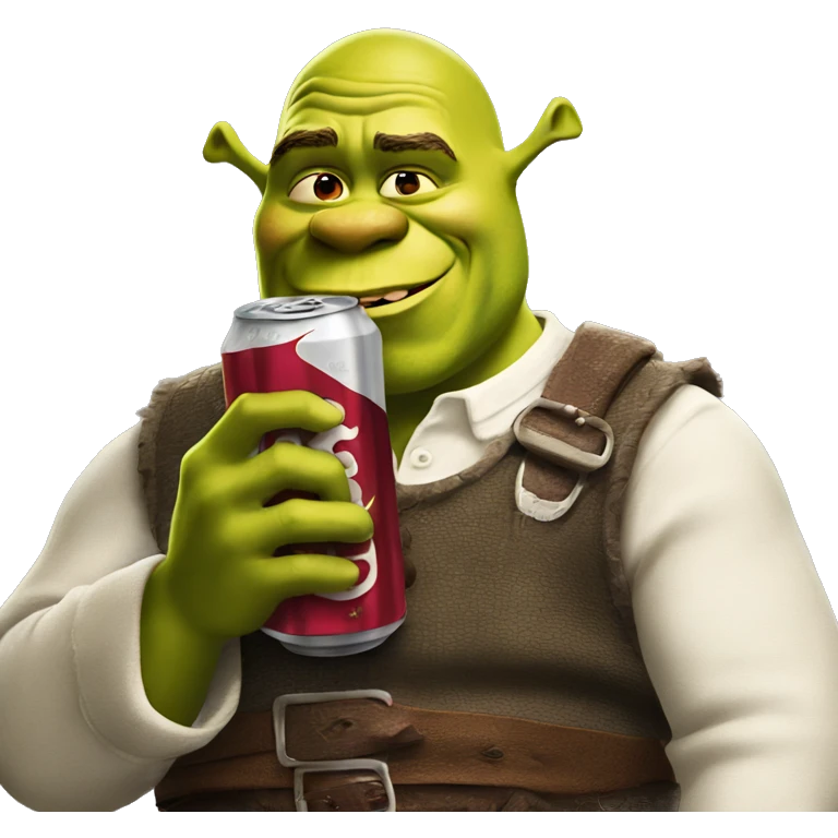 Shrek drinking DR PEPPER  emoji