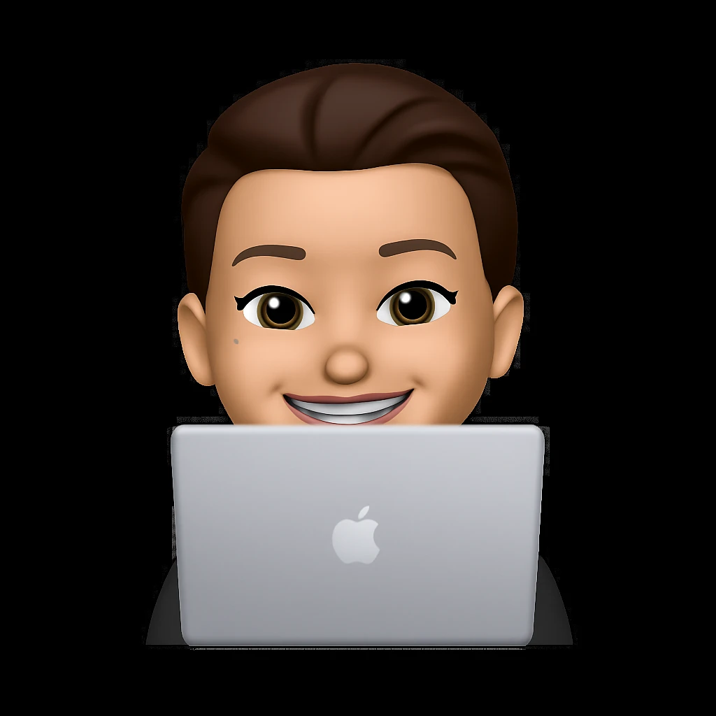 make her lips visible and she is smiling, keep the same style as the original image emoji