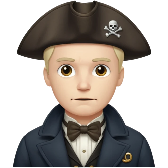 Pirate captain with bow tie under coat emoji