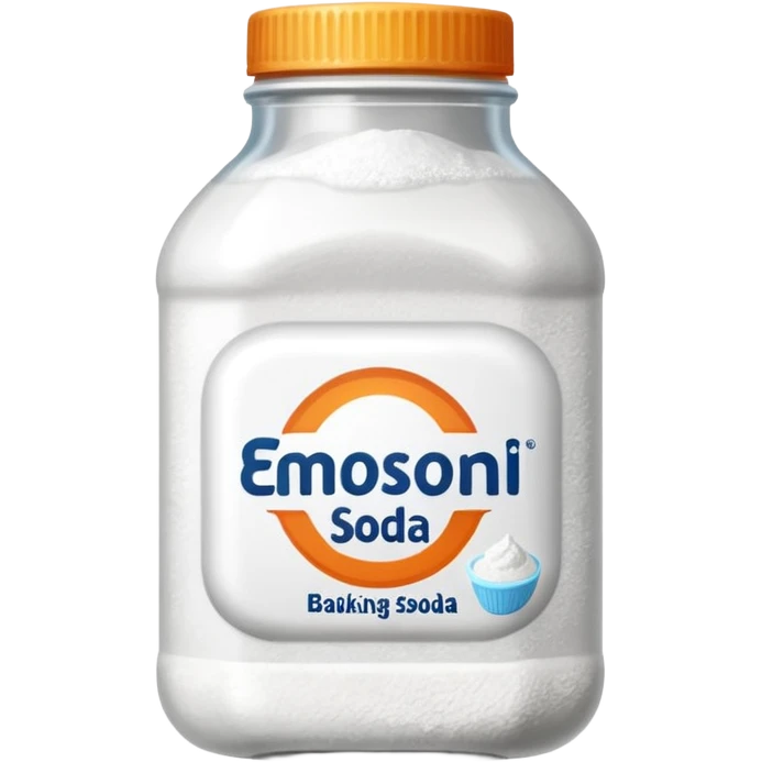 baking soda, bottle. emoji