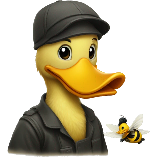 Duck and bee emoji