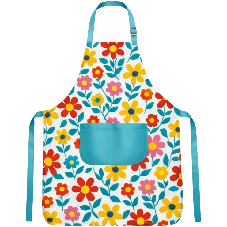 colorful kitchen apron  emoji