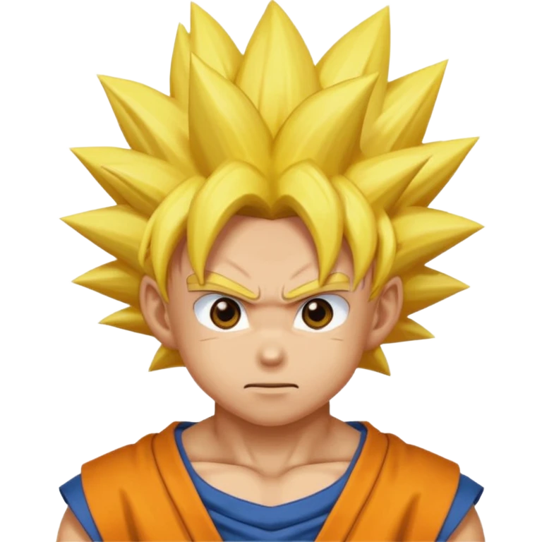 Goku pelo amariyo emoji
