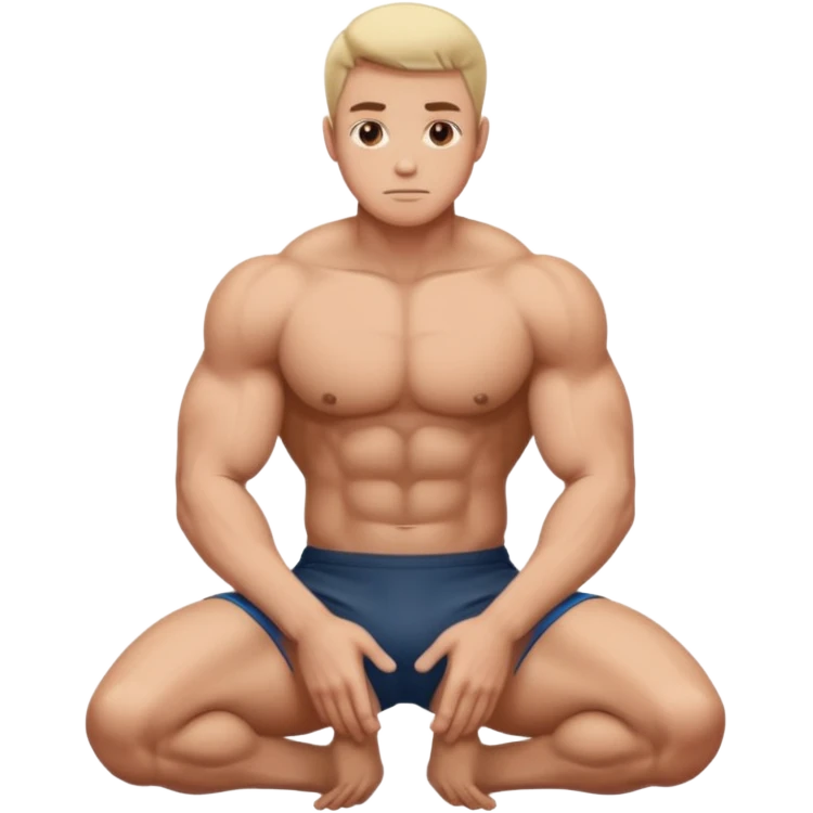 Hands on knees from behind emoji