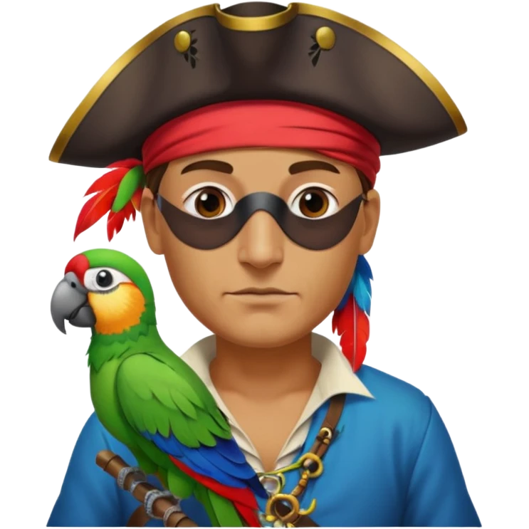 pirate and parrot emoji